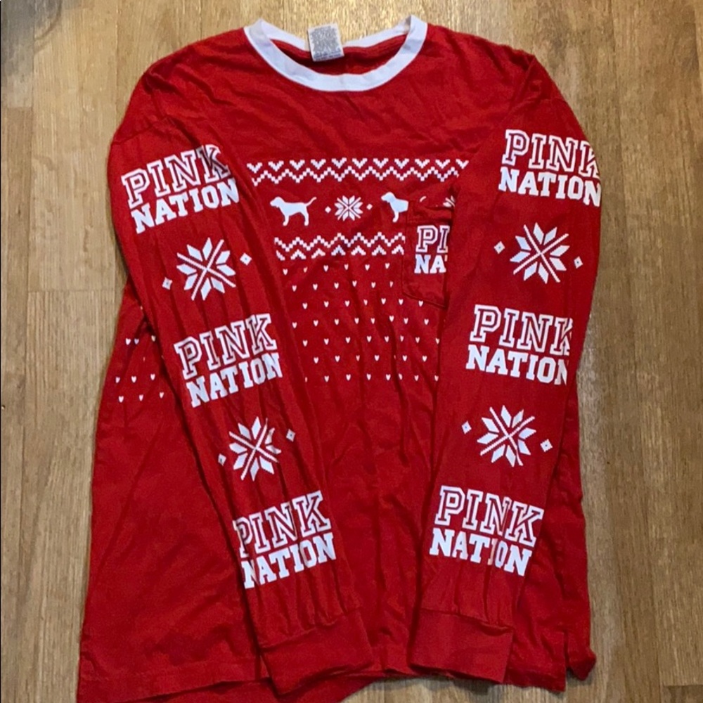 Holiday Long Sleeve Tshirt from Pink